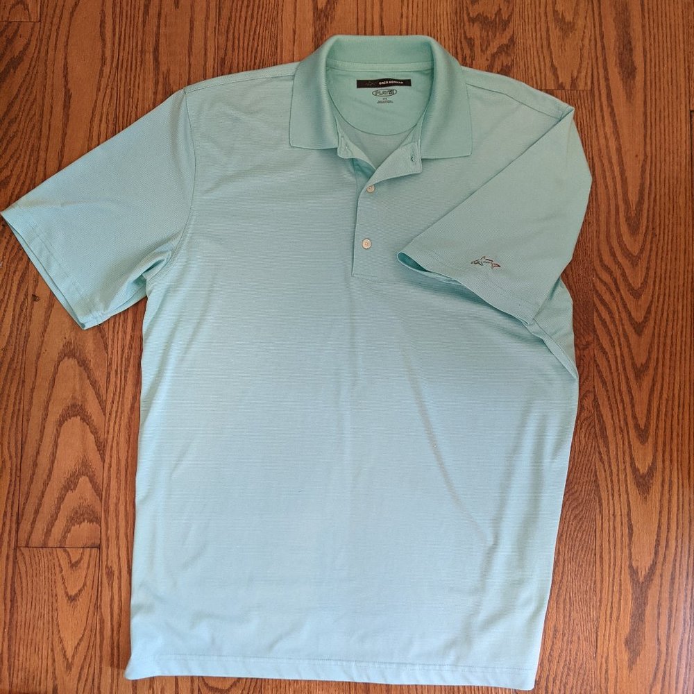 Greg Norman "The Shark" PlayDry men's golf shirt L